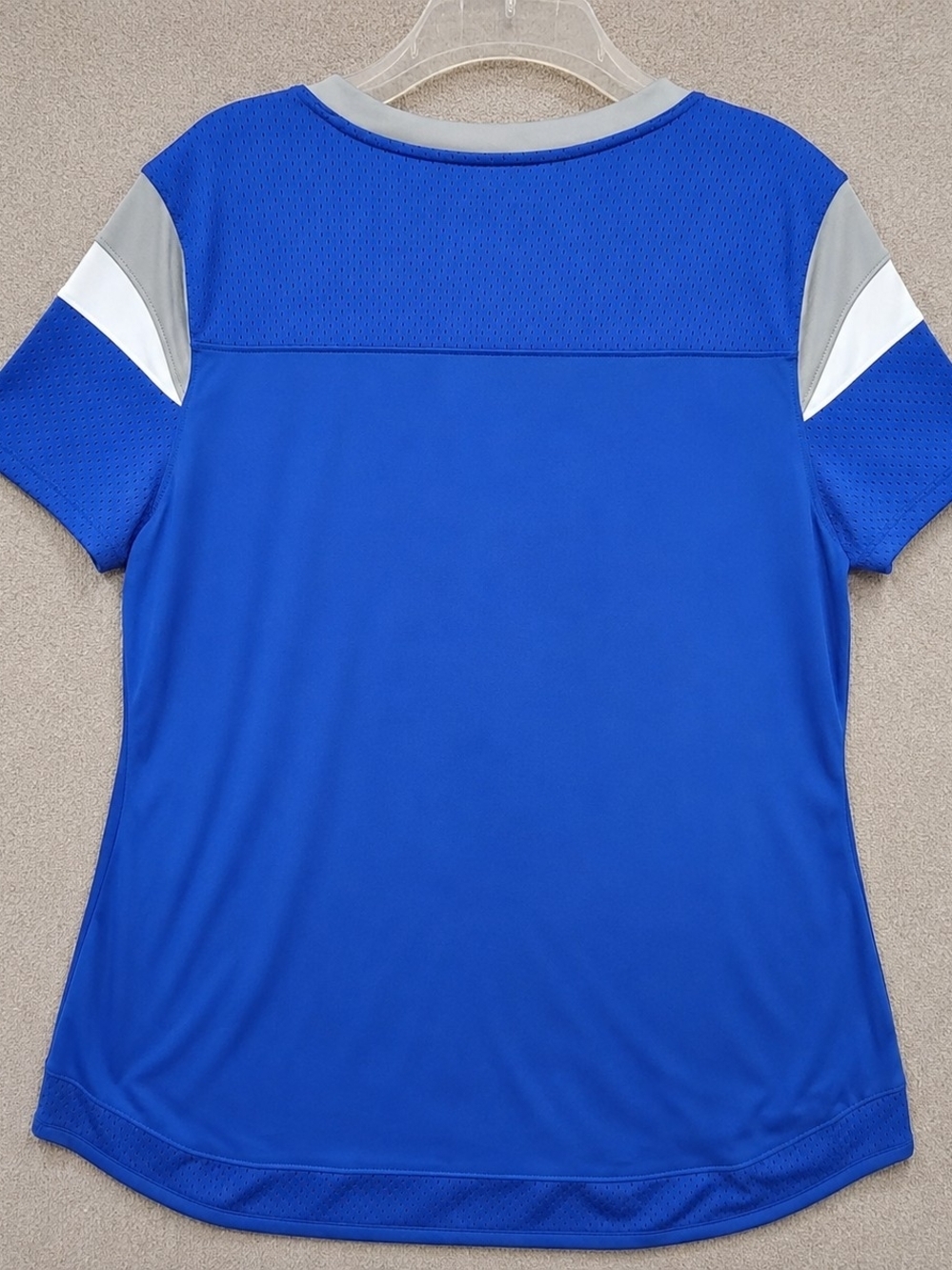 NFL Team Apparel Colts Lace Up Glitter Horseshoe Jersey Top L - Picture 7 of 12